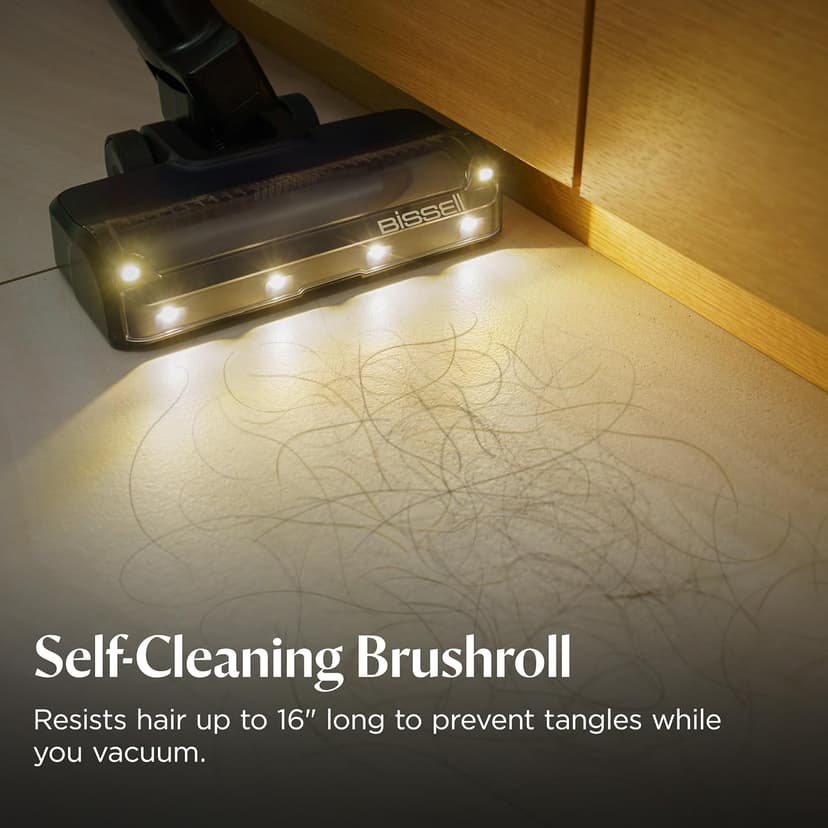 Bissell PowerClean FurGuard 280W Self-Standing Cordless Vacuum w/Self-Cleaning Brush Roll, Strong Suction, Removeable Battery, Wall Mount, Upholstery Tool & Bright Headlights