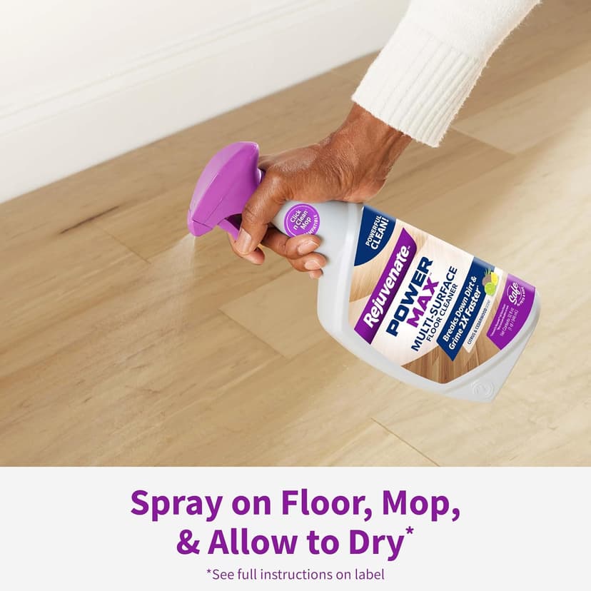 Rejuvenate PowerMax Multi-Surface Floor Cleaner, 128 Ounces, Breaks Down Dirt And Grime On Sealed Hardwood, Tile, Vinyl, Laminate To Deliver A Powerful, Deep Clean With Citrus And Cedarwood Scent