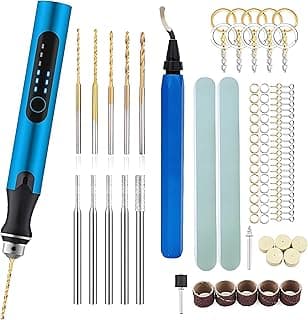 Resin Polishing Tools Kit,Electric Resin Drill Kit,Rotary Pen with Bits & Deburring Tool for Keychain Making,Jewelry Art,Resin Duberring, Drilling,Polishing,Buffing