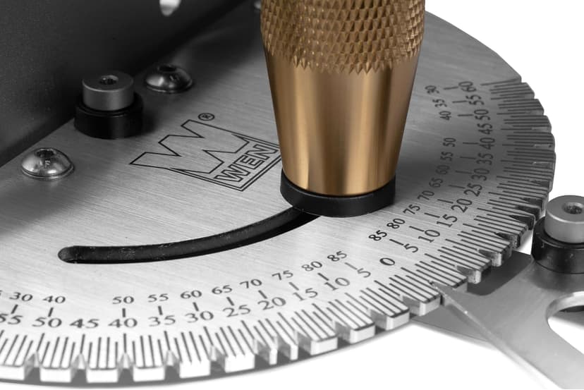WEN Steel and Brass Premium Miter Gauge, 27 Angle Stops for Table Saws, Router Tables, Band Saws, and Woodworking Tools (WA1401)