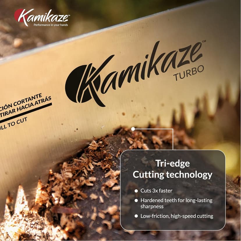 EZ Kut Kamikaze Straight Blade Pruning Saw – 18" Heavy Duty SK5 Carbon Steel – Japanese Pull-Cut Technology – Ergonomic Anti-Fatigue Grip – Tree Trimming Hand Saw with Scabbard