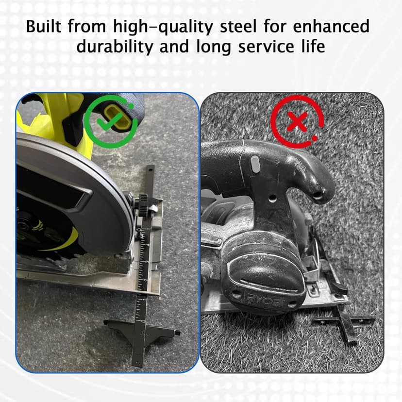 Edge Rip Guide for Ryobi P508 Circular Saw, Replacement Rip Fence Guide 204585001, Compatible with Ryobi P501G, P506, P507, P508, PCL500 (with Edge Guide Knob)