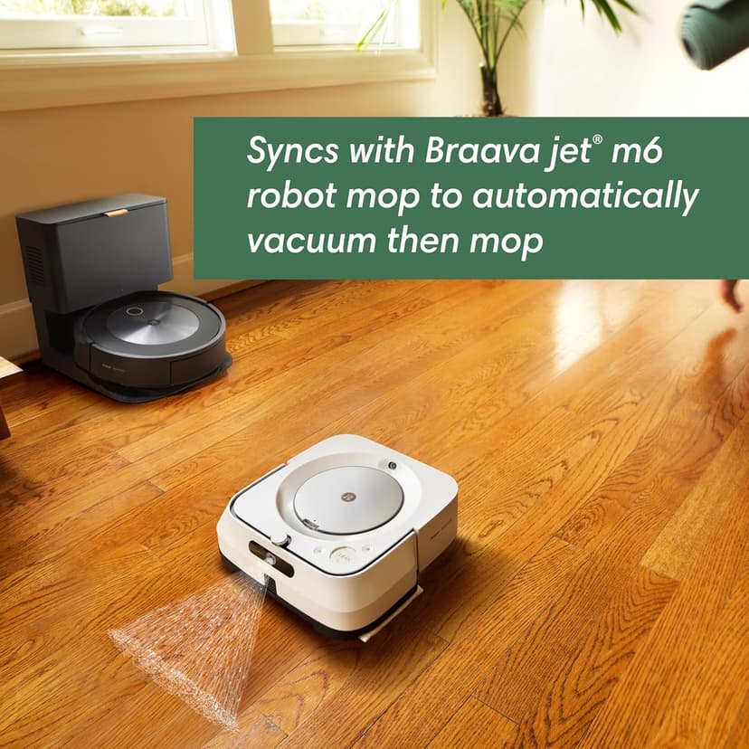 iRobot Roomba j7+ (7550) Self-Emptying Robot Vacuum – Uses PrecisionVision Navigation to Identify & Avoid Objects Like Socks, Shoes, & Pet Waste, Smart Mapping, Self-Empty for Up to 60 Days