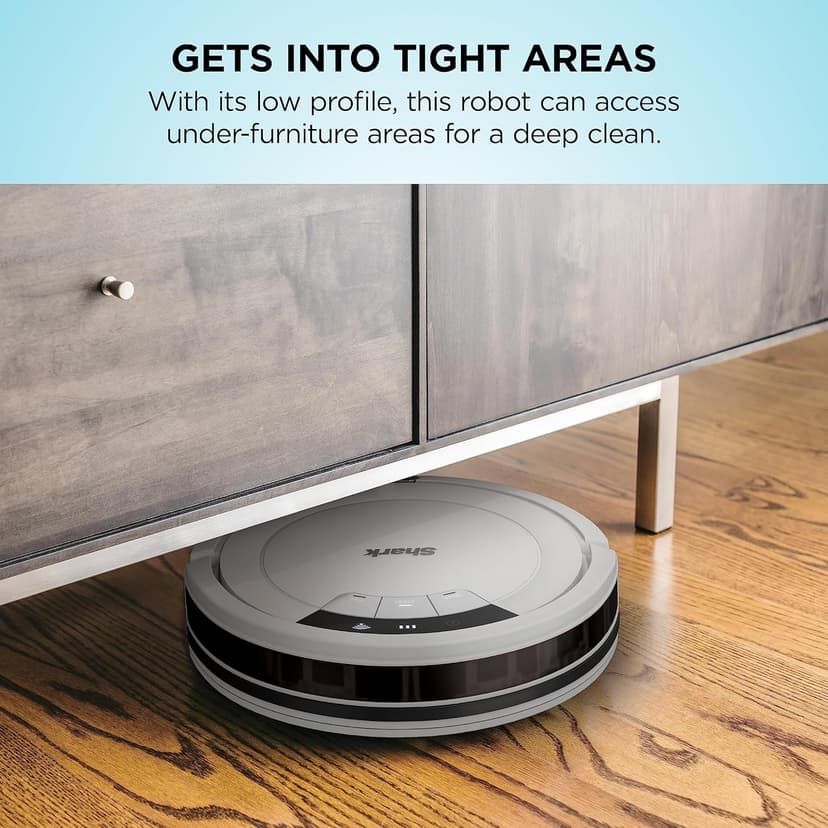 Shark AV752 ION Robot Vacuum, Tri-Brush System, Wifi Connected, 120 Min Runtime, Works with Alexa, Multi Surface Cleaning, White