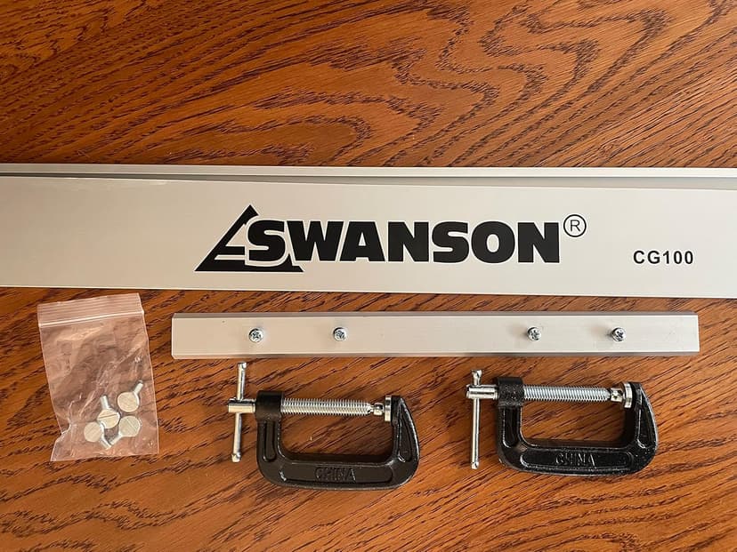 Swanson Tool Co CG100 Anodized Aluminum 100 inch Cutting Guide with joiner bar, (2) C-clamps and (4) thumb screws