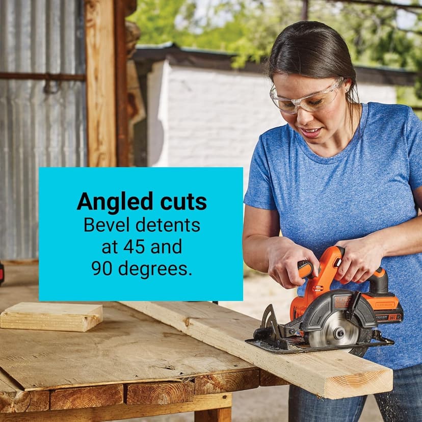 BLACK+DECKER 20V 5-1/2" Cordless Circular Saw, Bare Tool Only (BDCCS20B)