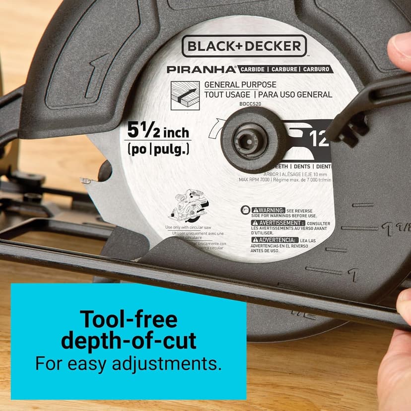 BLACK+DECKER 20V MAX POWERCONNECT 5-1/2 in. Cordless Circular Saw with Battery and Charger (BDCCS20C)