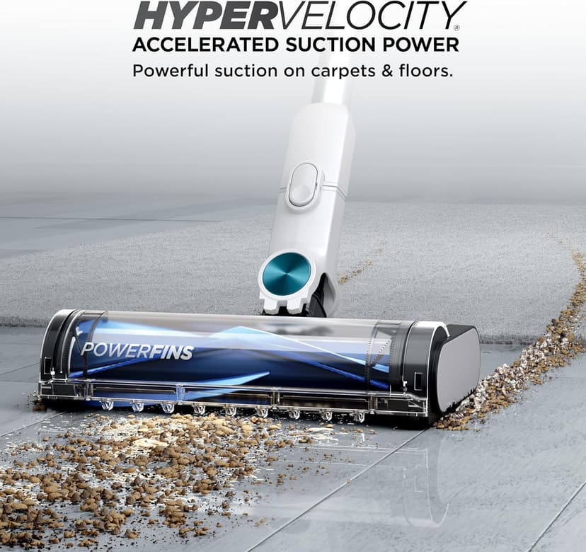 Shark Clean & Empty Cordless Stick Vacuum – Lightweight Cordless Vacuum with HEPA Filter, Portable, Rechargeable, Auto-Empty System, Stick Vacuum for Pet Hair, Carpets & Hardfloor, White, BU3521