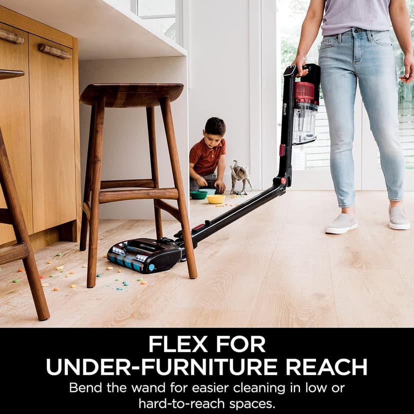 Shark Cordless Vertex Pro Lightweight Cordless Stick Vacuum with DuoClean PowerFins, HEPA Fitler, Anti-Allergen Complete Seal, LED Headlights, For Carpets & Hardfloors, Red, IZ662H