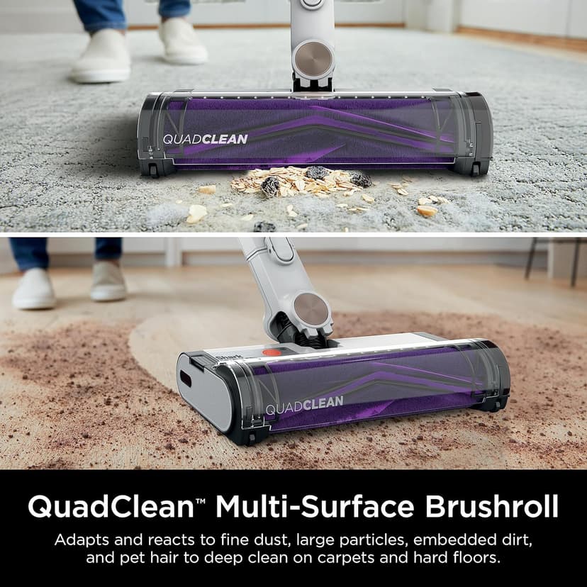Shark Detect Clean & Empty Auto-Empty System - Lightweight Cordless Vacuum Cleaner with HEPA Filter, Portable Handheld Attachment, Crevice Tool, Ideal Stick Vacuum for Pet Hair, White, IW3511