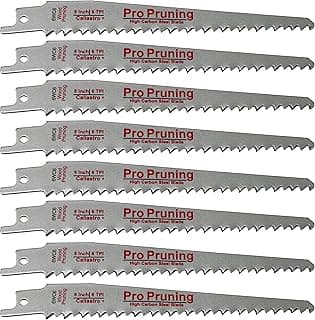 6-Inch Wood Cutting & Pruning Saw Blades for Reciprocating/Sawzall Saws - 8 Pack
