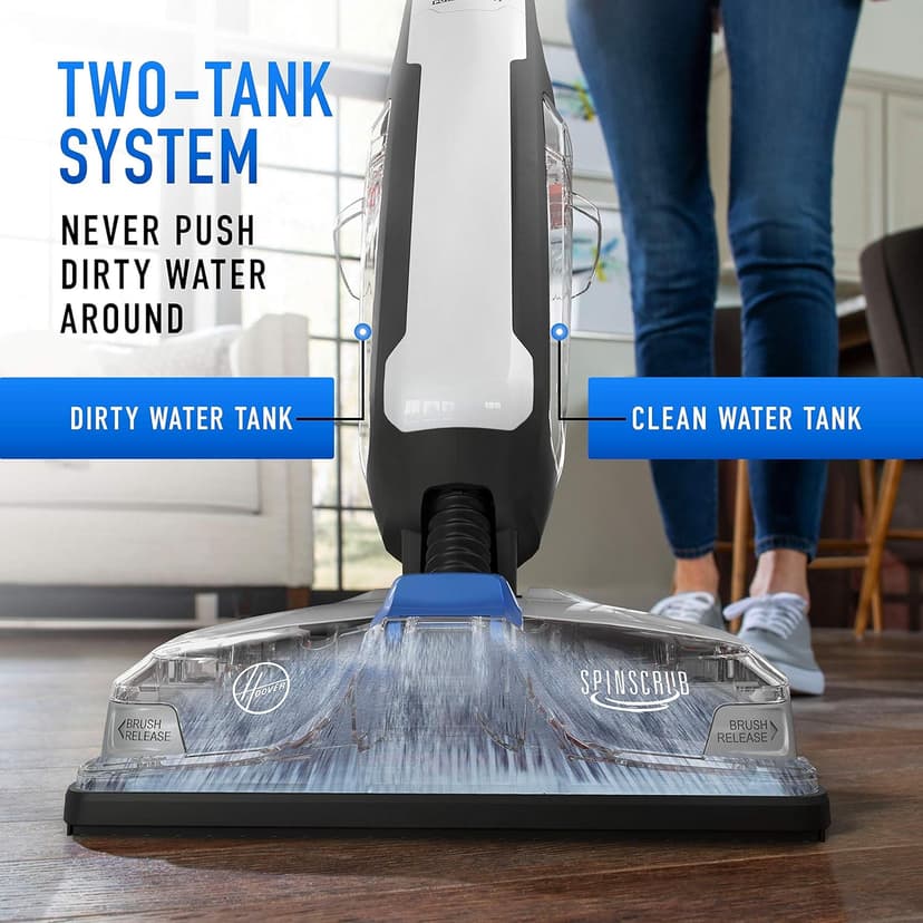 Hoover PowerDash Pet Hard Floor Cleaner Machine, Lightweight Floor Cleaning Machine, Floor Scrubber with Spin Scrub Brushes, Fast Drying System, Ideal for Hardwood, Vinyl, Tile, Laminate and More