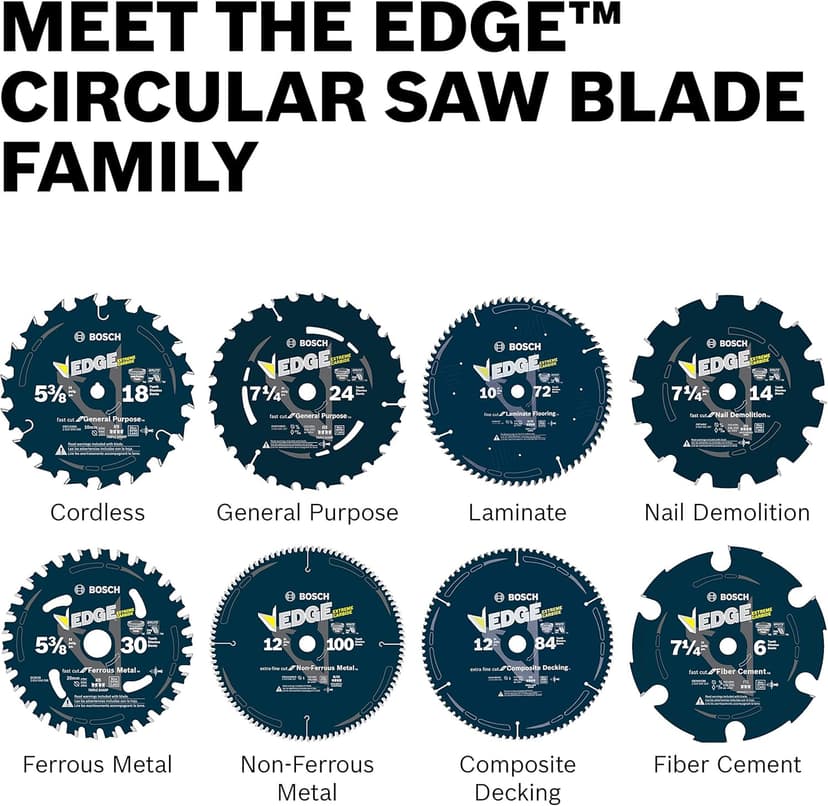 Bosch DCB1072CD 10 In. 72 Tooth Edge Circular Saw Blade for Composite Decking