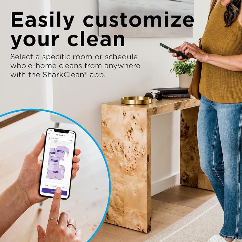 Shark RV2310AE Matrix Self-Emptying Robot Vacuum with Bagless, Self-Cleaning Brushroll for Pet Hair, Carpets & Hard Floors, Precision Home Mapping, Wi-Fi, Black (Renewed)