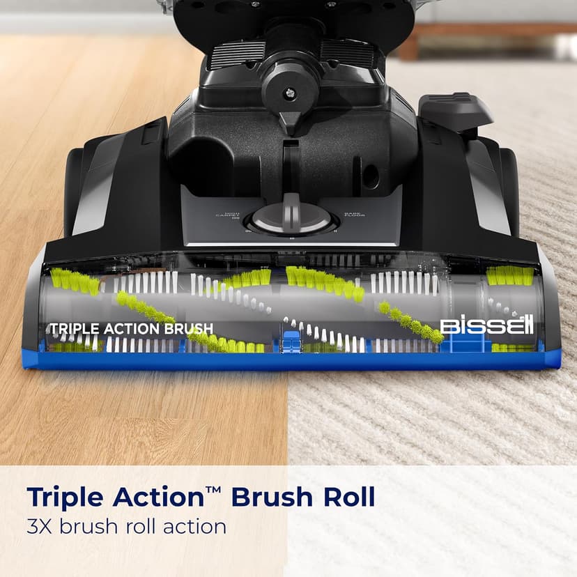 Bissell® CleanView Swivel Vacuum with Triple Action Brush Roll, Swivel Steering, Extension Wand, Easy-Empty Dirt Tank, Multi-Cyclonic Suction System, New 2024 Model