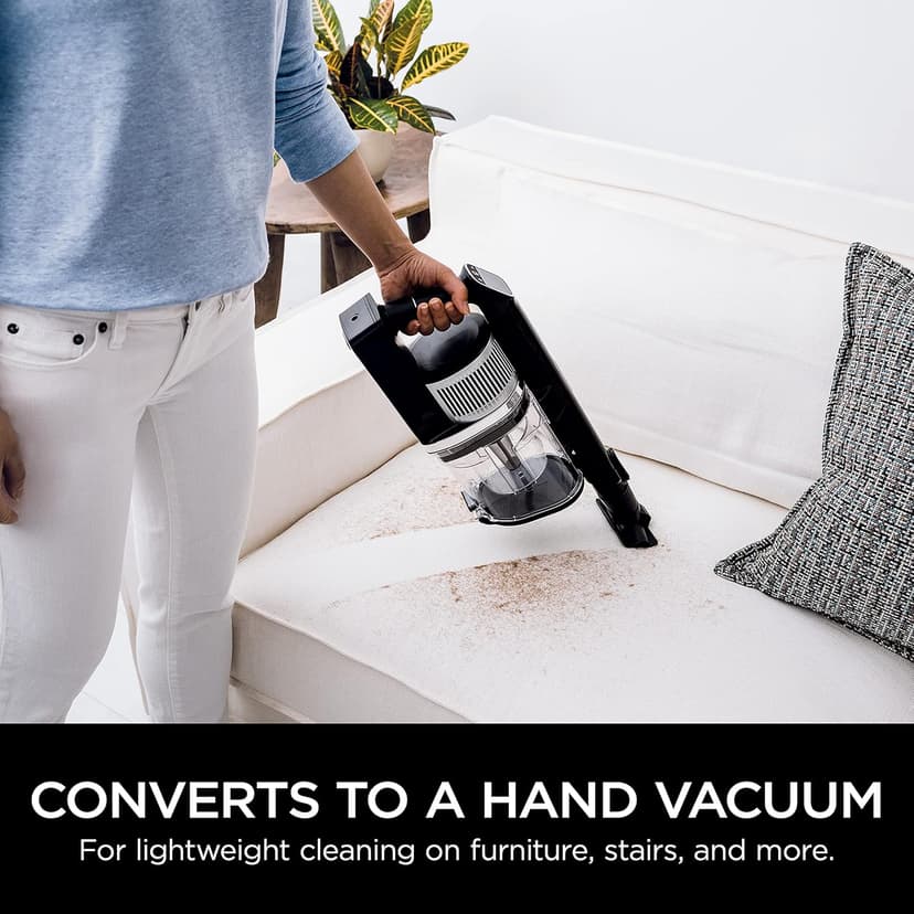Shark Vertex Pro Cordless Vacuum Cleaner with HEPA Filter, Lightweight, Portable, Removable Handheld, Self Cleaning DuoClean PowerFins, 120-min Runtime, IQ Display, Black/Silver, IZ682H