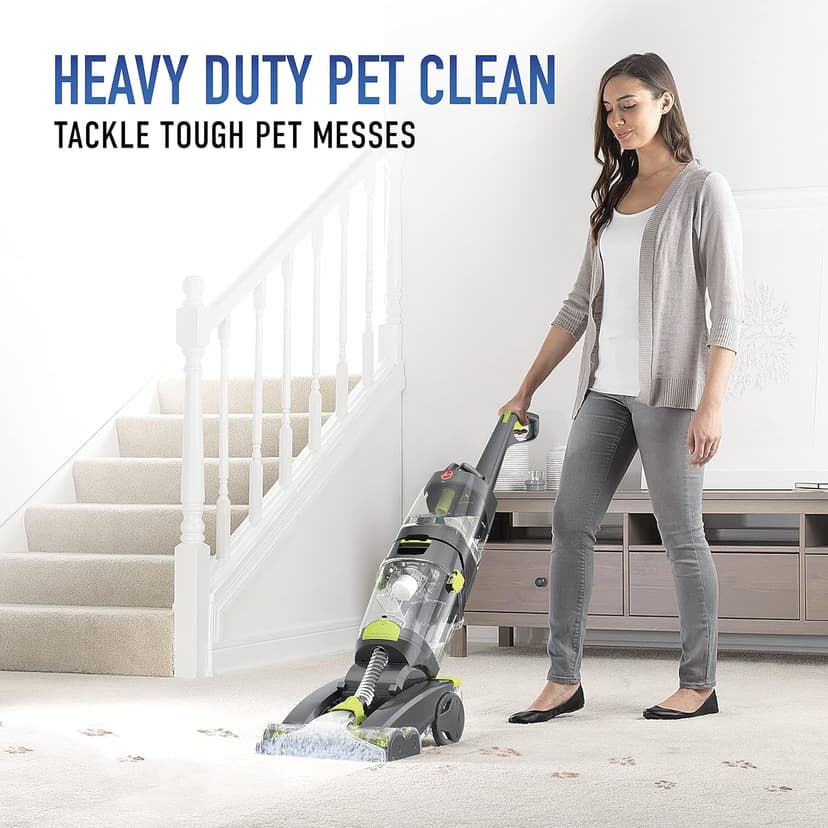 Hoover Pro Clean Pet Upright Carpet Cleaner Machine, Carpet Shampooer Machine for Home and Pets, Pair with a Hoover Portable Spot Cleaner Solution for a Bright, Refreshed Home