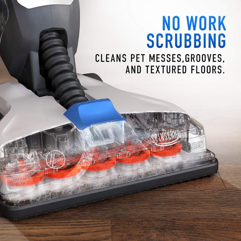 Hoover PowerDash Pet Hard Floor Cleaner Machine, Lightweight Floor Cleaning Machine, Floor Scrubber with Spin Scrub Brushes, Fast Drying System, Ideal for Hardwood, Vinyl, Tile, Laminate and More