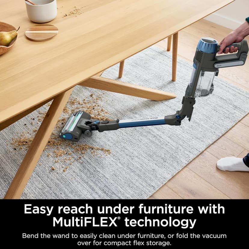 Shark PowerDetect Cordless Stick Vacuum, Powerful Suction, HEPA Filtration, Carpet & Hard Floor, Portable, Stick Vacuum for Pet Hair, Java Ice Blue, IP1255
