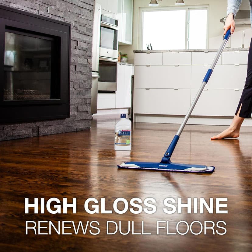 Bona Hardwood Floor Polish - 32 fl oz - High Gloss Shine - Polish for Wood Floors - Protects and Renews Dull Flooring - Covers 500 sq ft