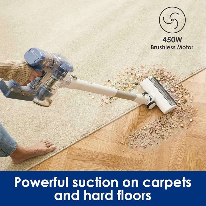 Tineco Floor ONE S3 Cordless Hardwood Floors Cleaner Lightweight Wet Dry Vacuum Cleaners A11 Pet Cordless Stick Vacuum Cleaner, Lightweight with ZeroTangle Brush Powerful Handheld Vacuum