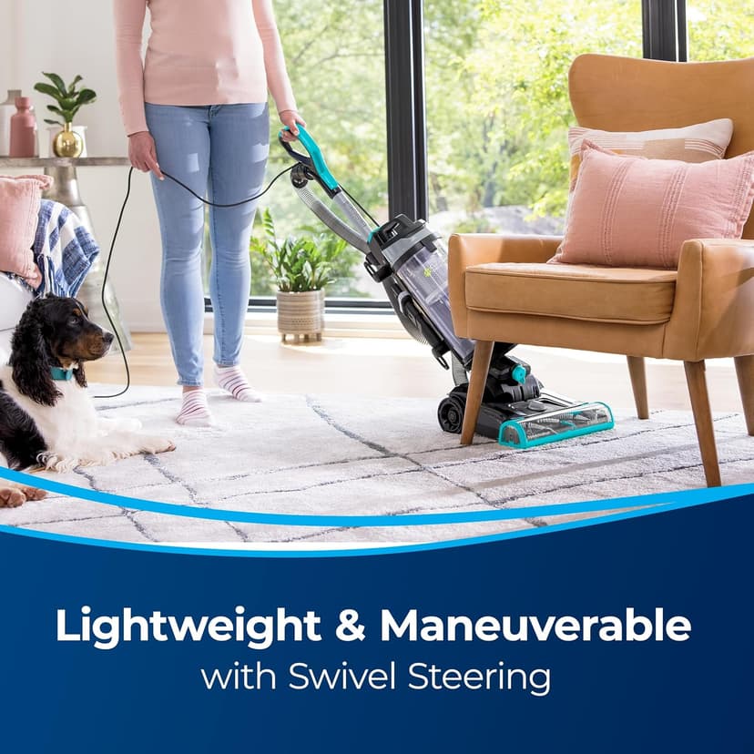 Bissell CleanView Swivel Pet Reach Full-Size Vacuum Cleaner, with Quick Release Wand, & Swivel Steering, 3198A, Color May Vary