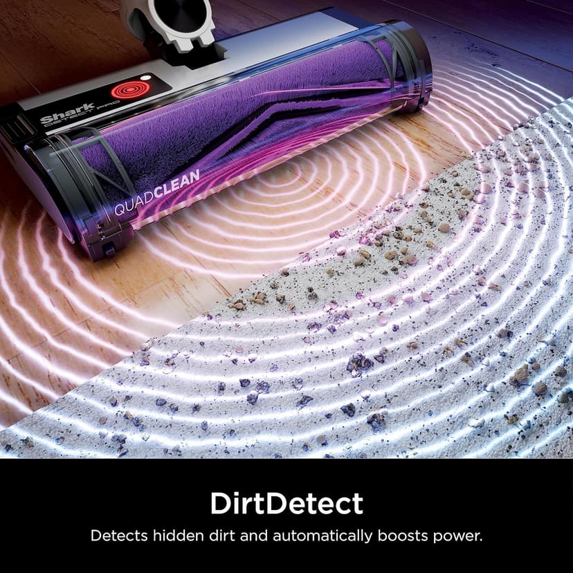 Shark IW1111 Detect Pro - Lightweight Cordless Vacuum Cleaner with HEPA Filter, Portable Handheld Attachment, Crevice Tool, Rechargeable Multi-Surface Stick Vacuum for Household Pet Hair, Dark Grey