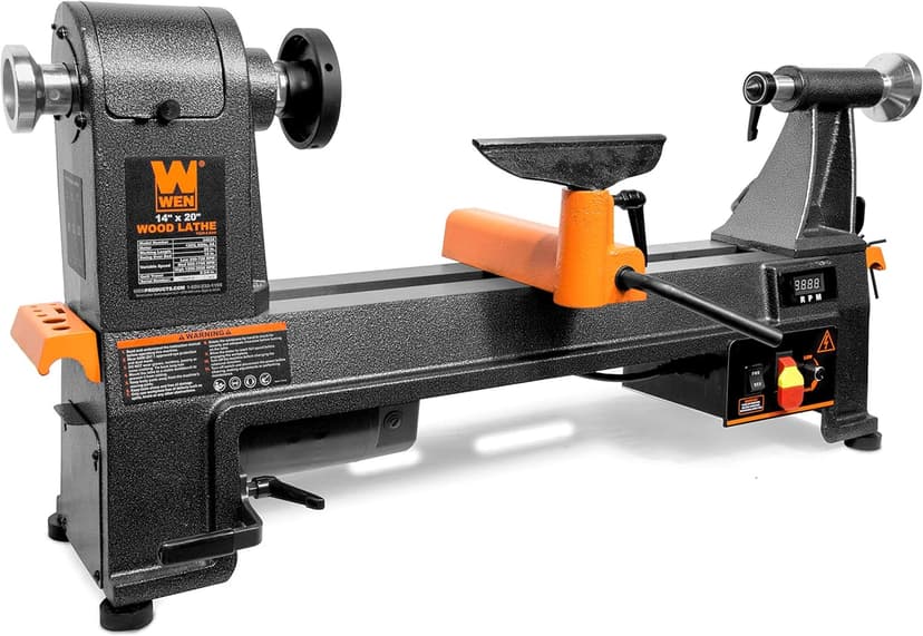 WEN 34035 6-Amp 14-Inch by 20-Inch Variable Speed Benchtop Wood Lathe