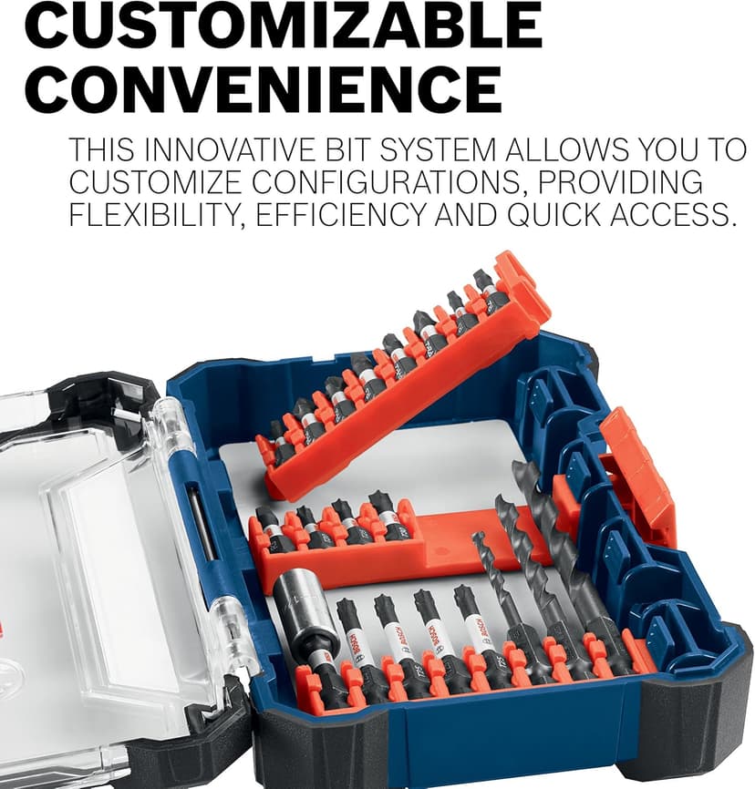 BOSCH CCSPHV208 8-Piece Assorted Set 2 In. Impact Tough Phillips Power Bits with Clip for Custom Case System