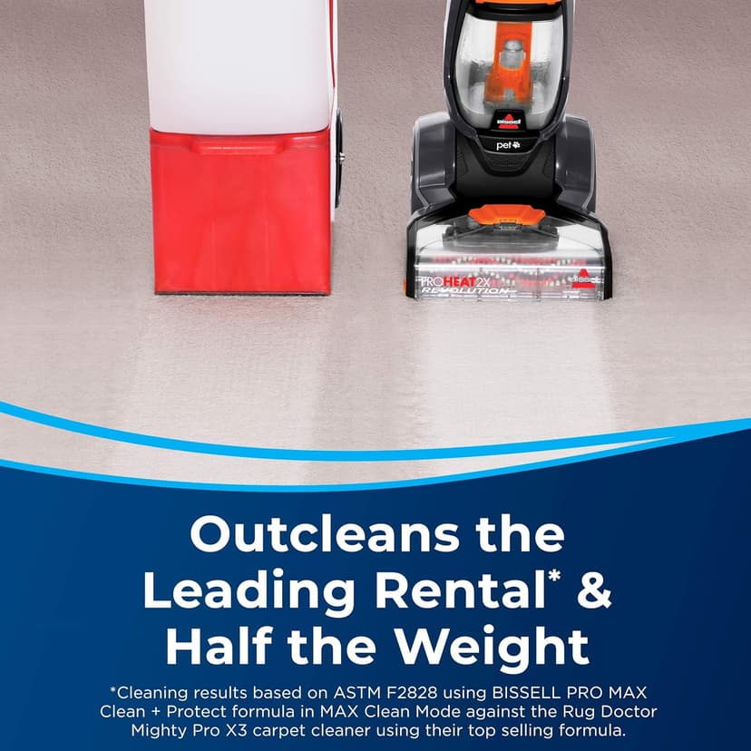 Bissell ProHeat 2X Revolution Pet Full Size Upright Carpet Cleaner, 1548F, Orange
