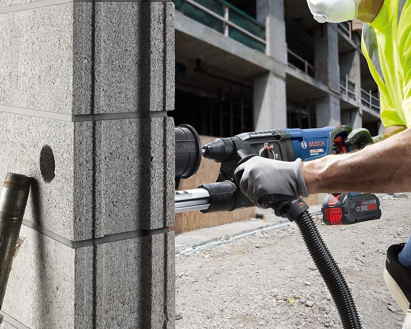 Bosch 18V EC Brushless SDS-Plus Bulldog 1-Inch Rotary Hammer Kit with CORE18V 4 Ah Advanced Power Battery with KickBack Control (Renewed)