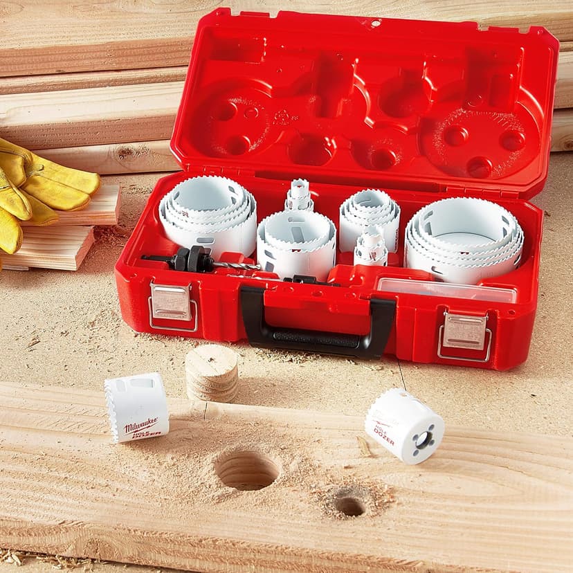 Milwaukee 49-22-4185 All Purpose Professional Ice Hardened Hole Saw Kit 28 Piece