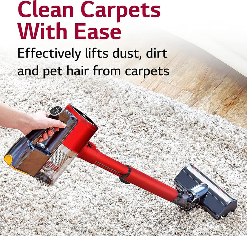 LG CordZero Cordless Stick Vacuum Cleaner, Hard Floor, Carpet, Car, Pet Hair, Powerful Suction, Extra Battery, Up to 80 Min, Lightweight, Handheld, A905RM