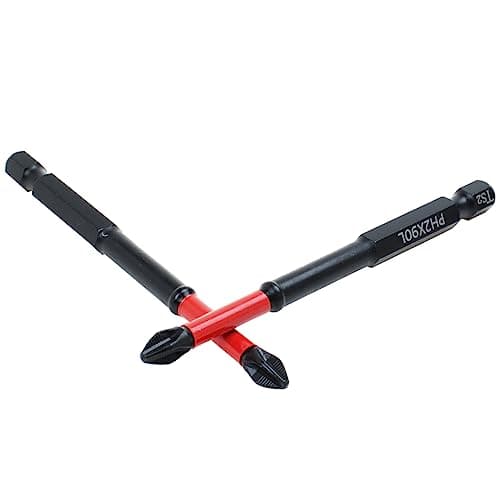 AUTOTOOLHOME 10 Pack Phillips PH2 Magnetic Anti Slip Screwdriver Bit Set 3-1/2" Length TS2 Anti-Slip Long Drill Bits Impact Driver Bits