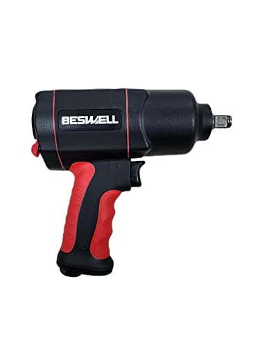 BESWELL® 1/2" High Torque Air Impact Wrench with Up to Real 1180 Foot-Pounds Max Loosen Torque Output-BW-112BN