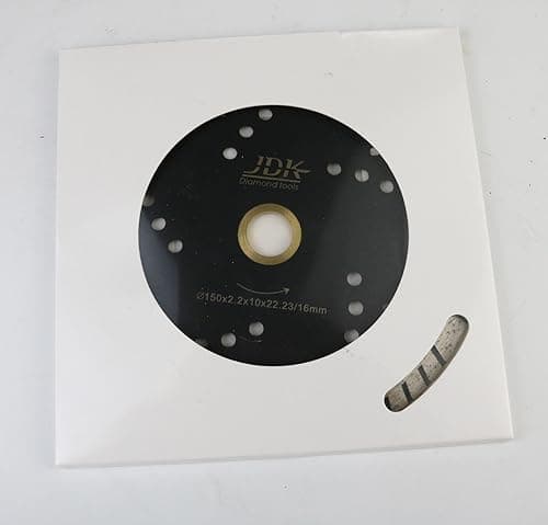 6 Inch Turbo Diamond Saw Blade for Cutting Granite Deep Triangle Cutting Disc for Stone Masonry Brick Block Concrete with 7/8’’-5/8’’ Arbor