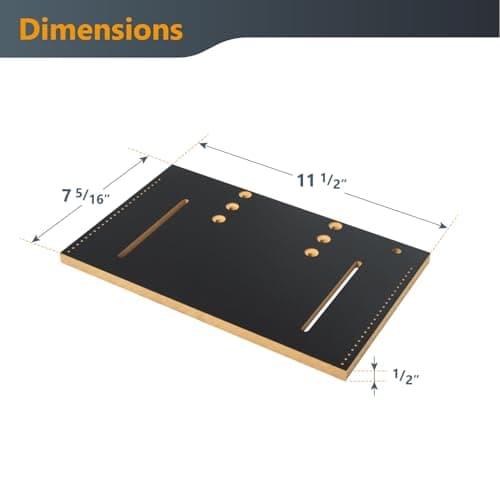 POWERTEC Table Saw Tapering Jig, Small Parts Taper Jig with 3/4" x 3/8" Miter Bar, Adjustable Hold Down Clamp, Non-Slip Grip Strips, Ergonomic Handle - Table Saw Jig Accessories (71875)