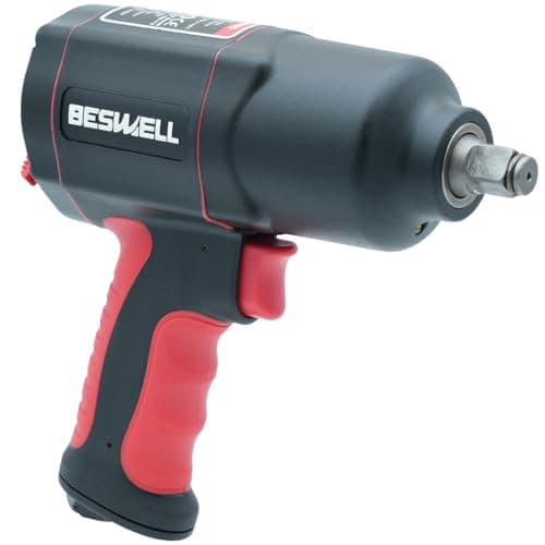 BESWELL® 1/2" High Torque Air Impact Wrench with Up to Real 1180 Foot-Pounds Max Loosen Torque Output-BW-112BN
