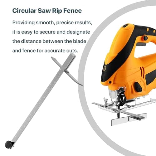 DW3278 Circular Saw Rip Fence Kit – Compatible with DeWalt DCS575, DCS570, DCS577, DWE575, DWS535, and Works with 7-1/4-Inch to 8-1/4-Inch Circular Saws, Includes Round Head Stop Screw and Spring