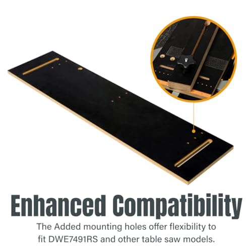 POWERTEC 71395 Taper/Straight Line Jig for Table Saws with 3/4” Wide by 3/8” Deep Miter Slot