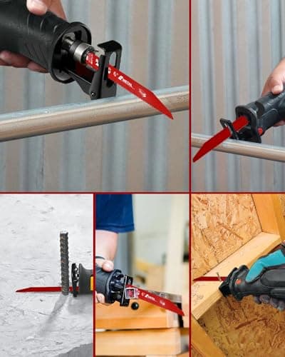 10 Pack 6 inch 14/18 TPI Bi-Metal Auto Dismantling Sawzall Blade for Metal, 6” 18-TPI Reciprocating Saw Blades