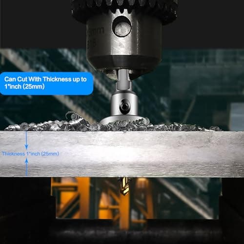 4 Pcs TCT Hole Saw Drill Bit Set,3/4” to 1-1/2” Tungsten Carbide Hole Saws Kit for Stainless Steel Hard Metal Plastic Wood, 1” Cut Depth, with Detachable Pilot Drill Bits, Allen Wrench