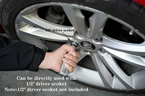 1/2" Hand Manual Reversible Impact Driver Set Extractor-12 PCS Impact Screwdriver S2 Steel Much More Durable Disengage Rusted Fasteners (Short Impact Screwdriver)