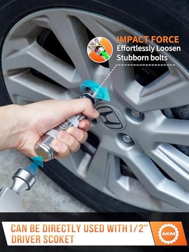 AKM 3/8" Hand Manual Reversible Impact Driver Set Extractor Impact Screwdriver S2 Steel Much More Durable Disengage Rusted Fasteners or Frozen Bolts