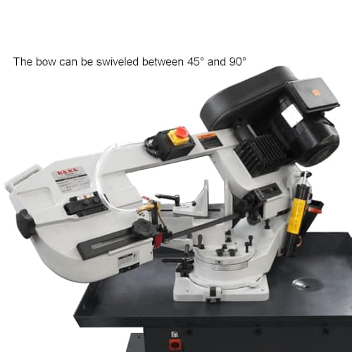 KAKA INDUSTRIAL Metal Band Saw | w/ 3 Blades Included | Horizontal Bandsaw,7 inch Round and 7 inch x 8.25 inch Rect Cut, 45-90° Swivel 1.5HP 115V/230V BS-712R