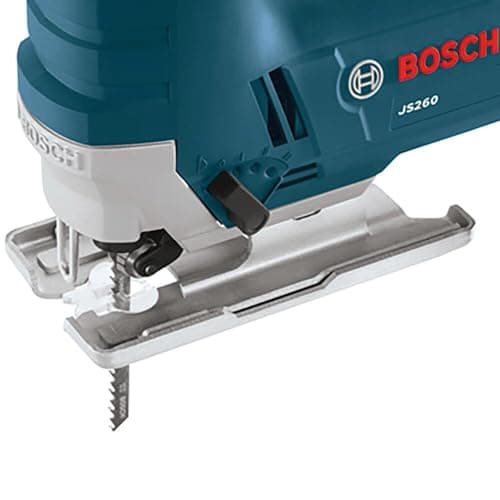 BOSCH JS260 Top-Handle Jig Saw - 6.0 Amp Motor, Variable Speed Control, Low-Vibration Plunging Design, Toolless Blade Change System - Ideal for Accurate and Smooth Cutting