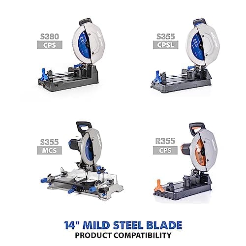 Evolution Power Tools 14BLADEST Blade for Cutting Mild Steel, For Circular and Chop Saws, No Heat, No Burrs & Virtually No Sparks, Carbide-Tipped TCT Blade For Cold Metal Cutting,14-Inch x 66-Tooth