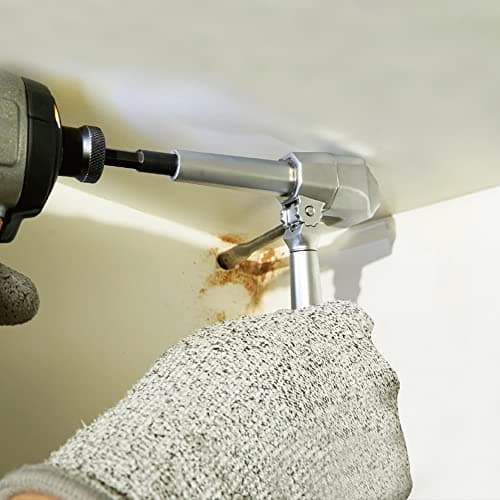 AUCO Durable Right Angle Drill Attachment, Adjustable Drill Adapter, Impact Fit, Max Torque 500 in-lbs (56.5 Nm), All Metal Body & Steel Gear, For Use with Cordless Drill and Impact Driver