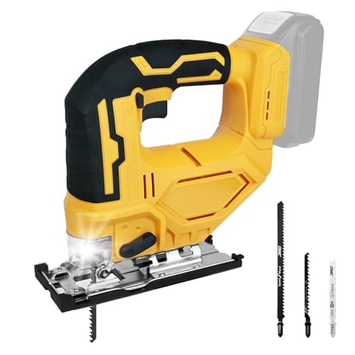 Cordless Jig Saw for DeWalt 20V Battery, Brushless Jigsaw Tool, 0°-45° Bevel Cuts, 3-Position Orbital for Wood/Metal/PVC Cutting (NO Battery)