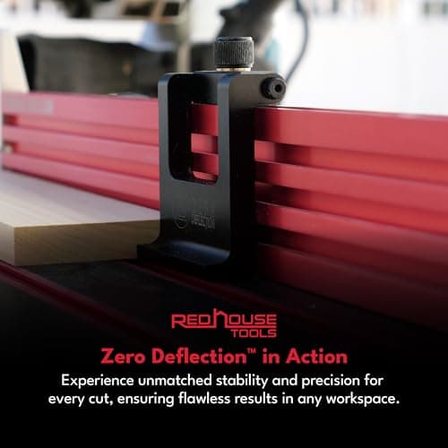 RedHouse Tools Precision Miter Station Fence Kit, 24 or 36-Inch Adjustable T-Track System, Aluminum Construction (36")